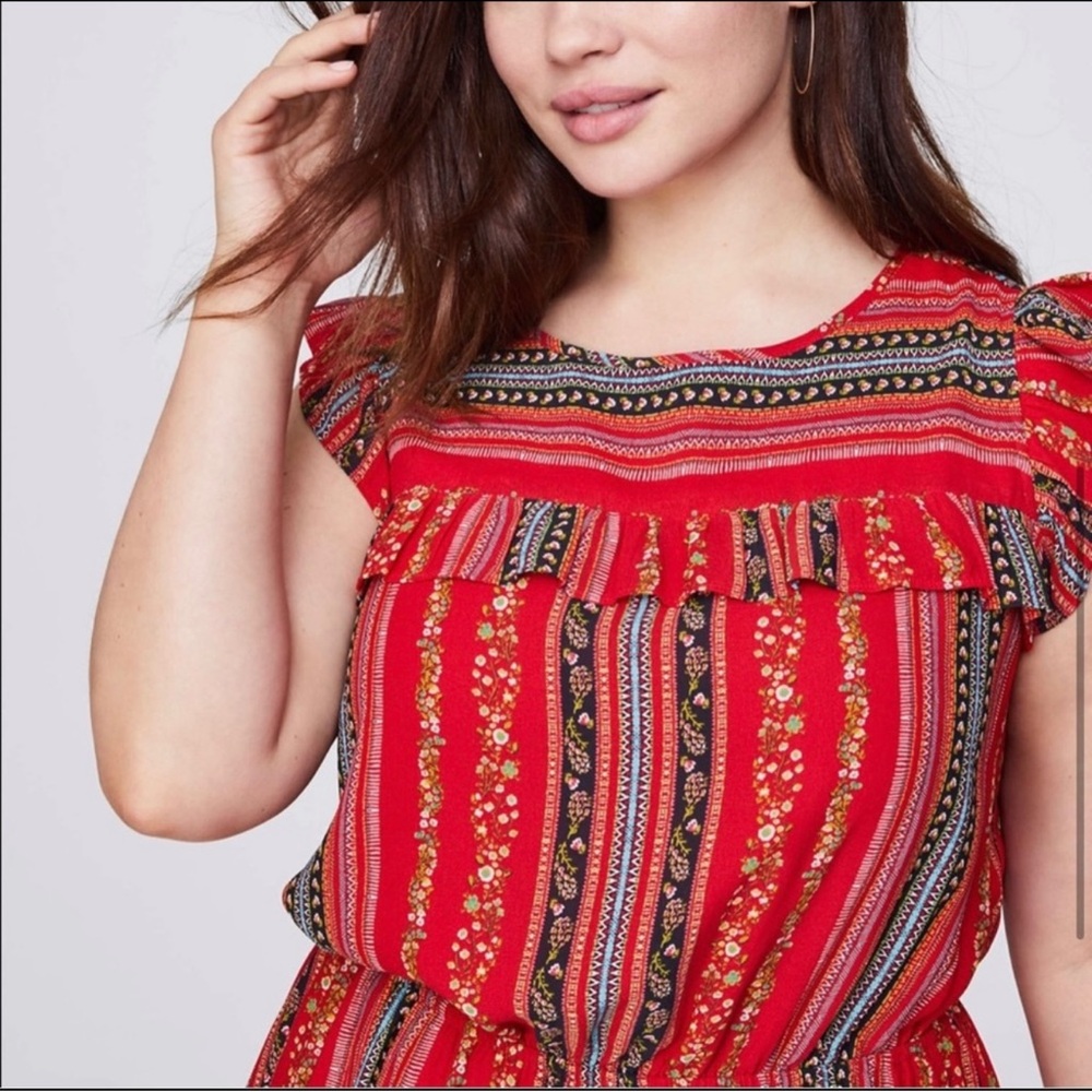 LOFT Sirenna Ruffle Dress